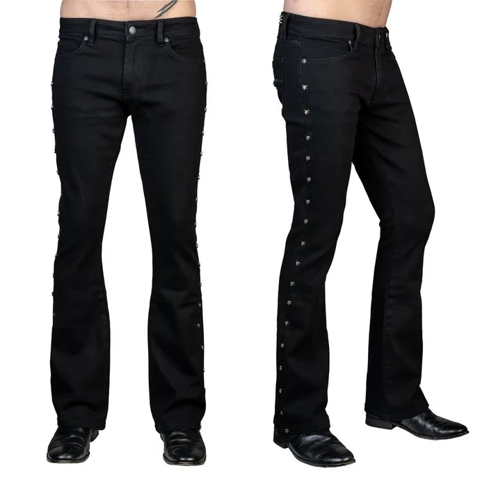 kalhoty jeans WORNSTAR Gauntlet Skull 28