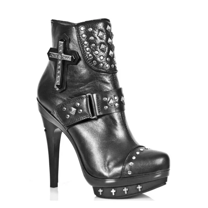 NEW ROCK PUNK063-S1 Černá 36